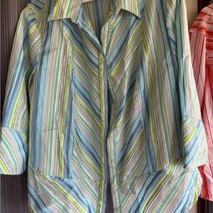 Striped Button-Up Shirt